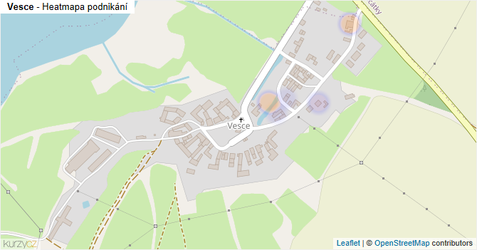 Vesce - mapa podnikání