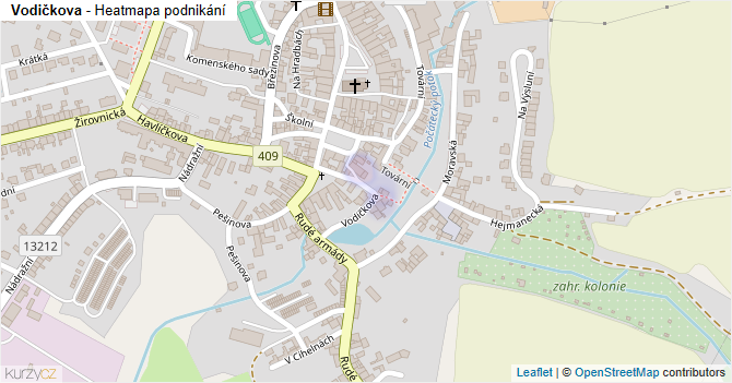 Vodičkova - mapa podnikání