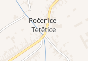 Počenice v obci Počenice-Tetětice - mapa části obce