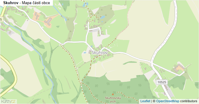 Skuhrov - mapa části obce