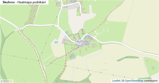 Skuhrov - mapa podnikání