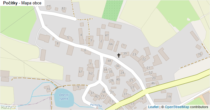 Počítky - mapa obce