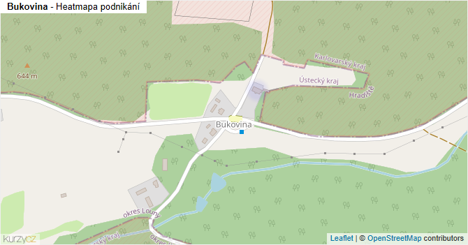 Bukovina - mapa podnikání