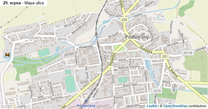 29. srpna - mapa ulice