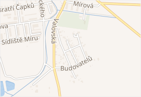 Budovatelů v obci Podbořany - mapa ulice