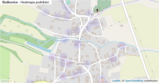 Buškovice - mapa podnikání