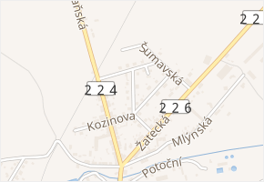 Chodská v obci Podbořany - mapa ulice