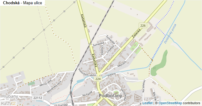Chodská - mapa ulice