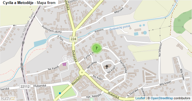 Cyrila a Metoděje - mapa firem