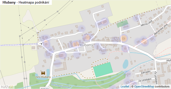Hlubany - mapa podnikání