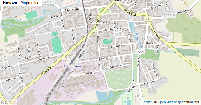 Husova - mapa ulice