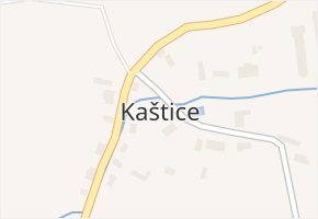 Kaštice v obci Podbořany - mapa části obce