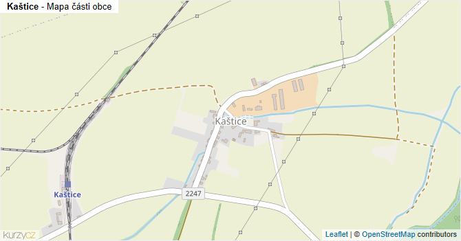 Kaštice - mapa části obce