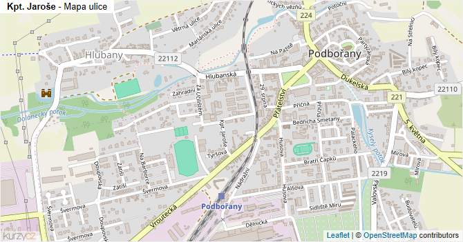 Kpt. Jaroše - mapa ulice