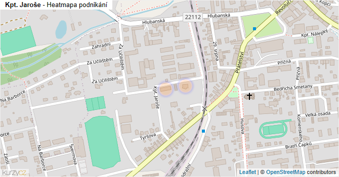 Kpt. Jaroše - mapa podnikání
