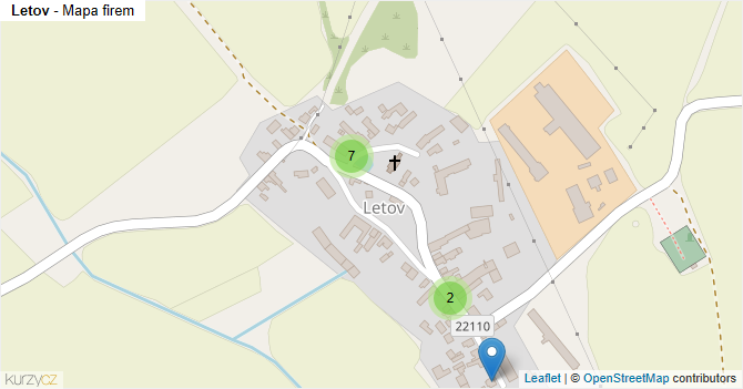 Letov - mapa firem