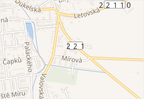 Mírová v obci Podbořany - mapa ulice