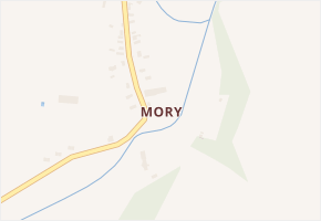 Mory v obci Podbořany - mapa části obce