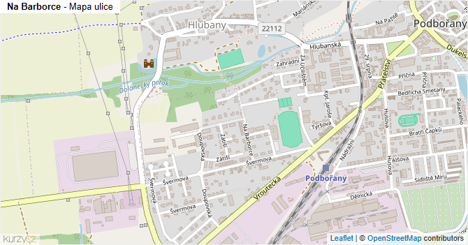 Na Barborce - mapa ulice