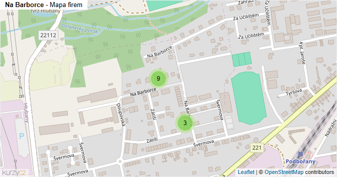 Na Barborce - mapa firem