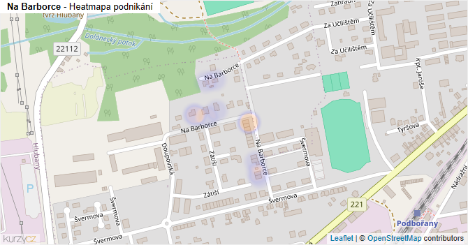 Na Barborce - mapa podnikání