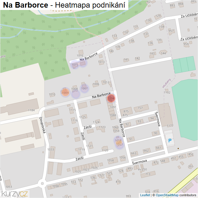 Mapa Na Barborce - Firmy v ulici.