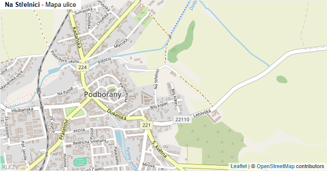 Na Střelnici - mapa ulice