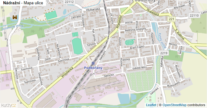 Nádražní - mapa ulice
