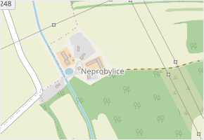Neprobylice v obci Podbořany - mapa části obce