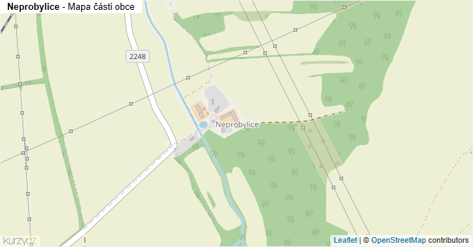 Neprobylice - mapa části obce