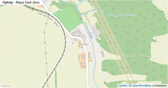 Oploty - mapa části obce