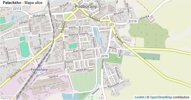 Palackého - mapa ulice