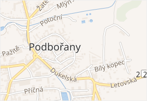 Partyzánská v obci Podbořany - mapa ulice