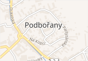 Podbořany v obci Podbořany - mapa části obce