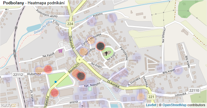 Podbořany - mapa podnikání