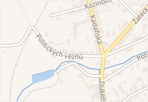 Politických vězňů v obci Podbořany - mapa ulice