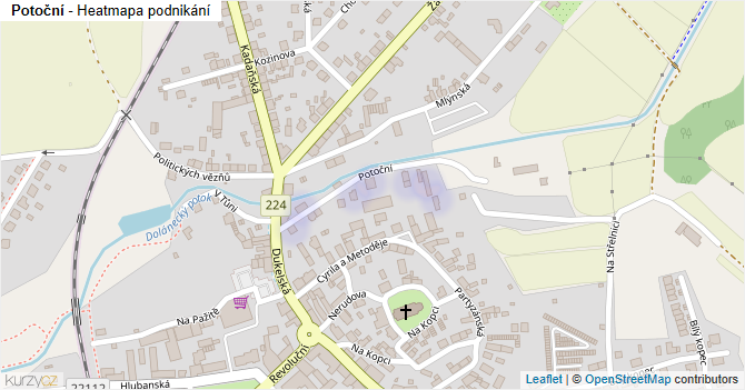 Potoční - mapa podnikání
