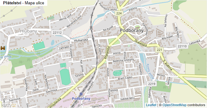 Přátelství - mapa ulice