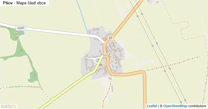 Pšov - mapa části obce