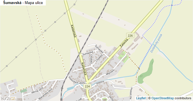 Šumavská - mapa ulice