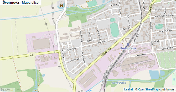 Švermova - mapa ulice