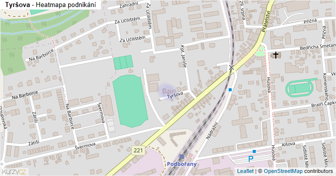 Tyršova - mapa podnikání