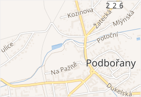 V Tůni v obci Podbořany - mapa ulice
