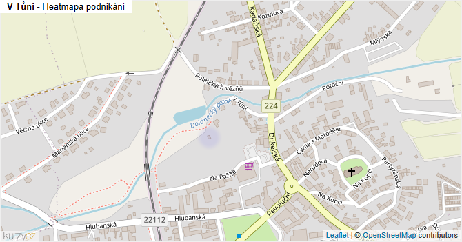 V Tůni - mapa podnikání