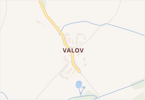 Valov v obci Podbořany - mapa části obce