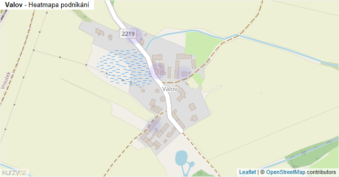 Valov - mapa podnikání