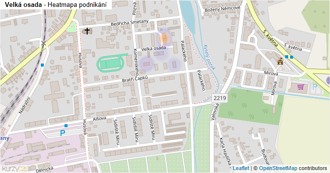 Velká osada - mapa podnikání