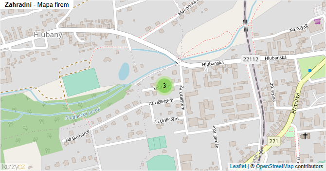Zahradní - mapa firem
