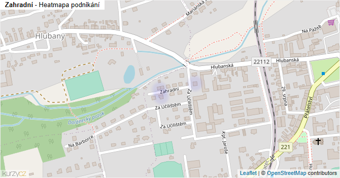 Zahradní - mapa podnikání