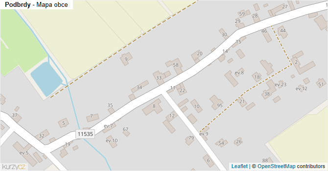 Podbrdy - mapa obce